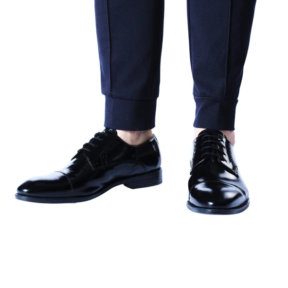 Erkek Hakiki Siyah Açma Deri Klasik Ayakkabı - 4