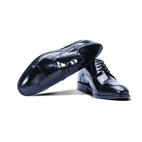 Erkek Hakiki Siyah Açma Deri Klasik Ayakkabı - 3