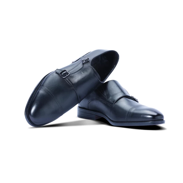 Erkek Hakiki Deri klasik Siyah Ayakkabı - 4