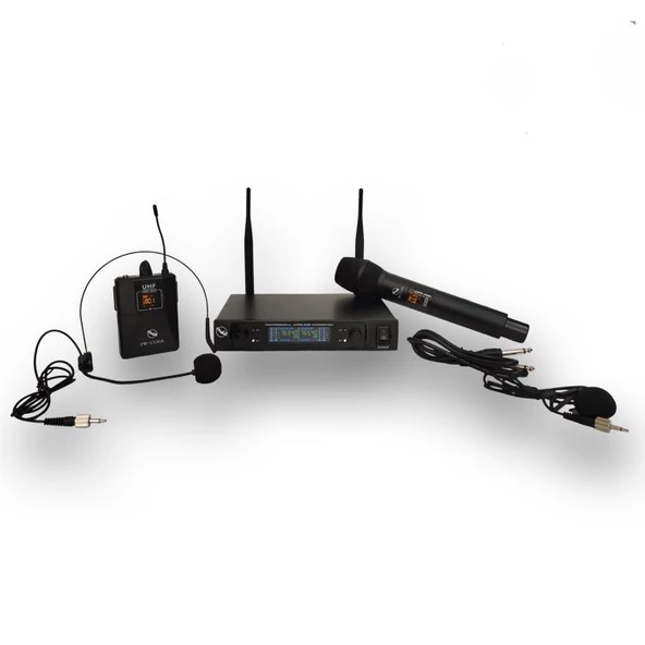 Pawer PW-U150A (EY) Kablosuz UHF Mikrofon Seti: El, Yaka ve Kafa Mikrofonu - 2