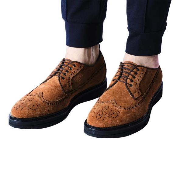 Erkek Hakiki Süet Deri Taba Rengi Günlük Loafer Ayakkabı - 5