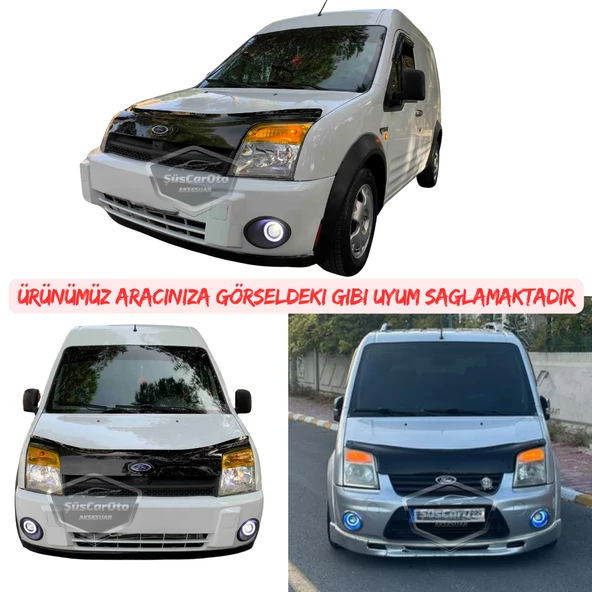 Ford Transit Connect 2002-2013 Uyumlu Üniversal Mercekli Angel Sis Farı Metal Su Geçirmez 76 mm Buz Mavi Halkalı Gündüz Farı Angel Eyes 2 Adet - Resim 3