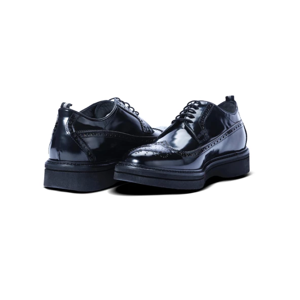 Erkek Hakiki Açma Deri Siyah Günlük Loafer Ayakkabı - 7