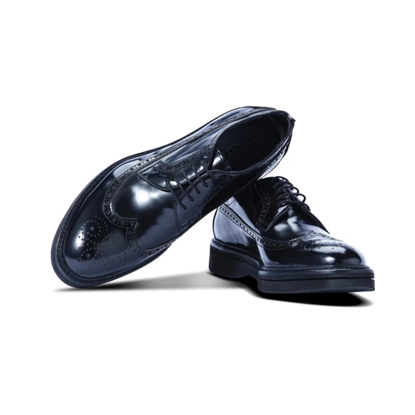 Erkek Hakiki Açma Deri Siyah Günlük Loafer Ayakkabı - 4