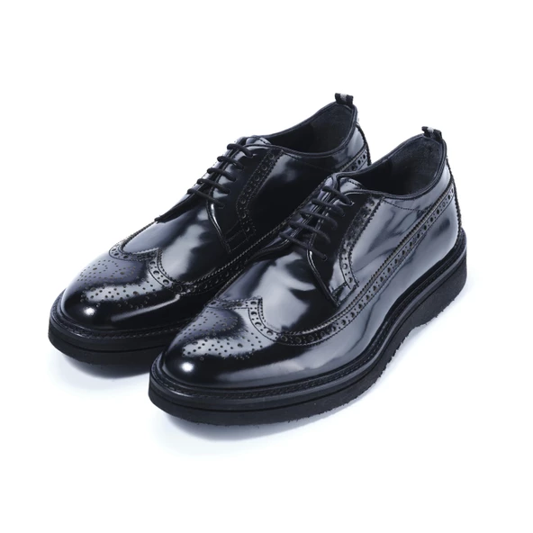 Erkek Hakiki Açma Deri Siyah Günlük Loafer Ayakkabı - 2