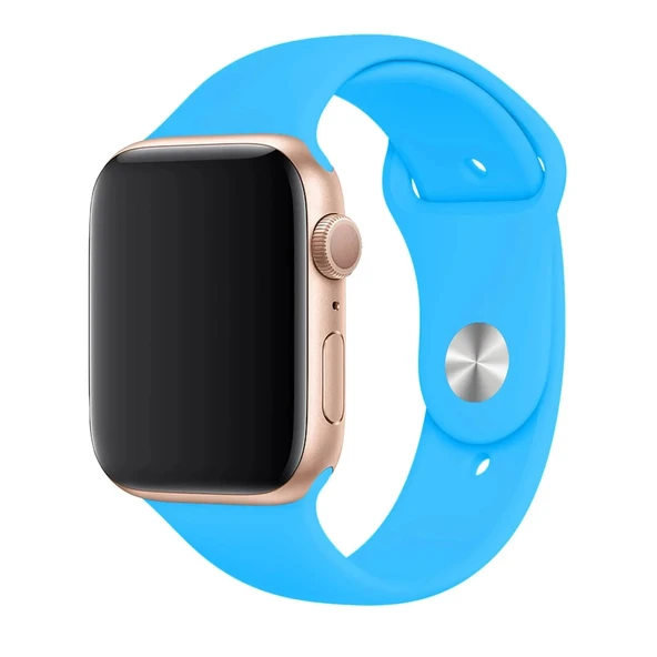 ScHitec T700 Android İos Uyumlu Çağrı Özellikli Akıllı Saat Gold Kasa Açık Mavi Kordon ürün görseli 1