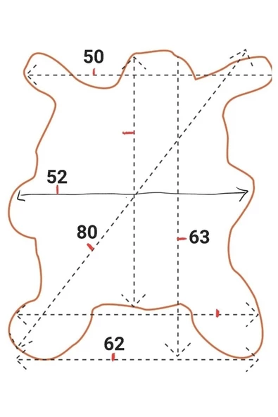 Art Deco Hakiki Gerçek Deri Koyun Postu 62x63cm (016) Dana Inek Posteki Ev Dekorasyon Fikirleri - 3