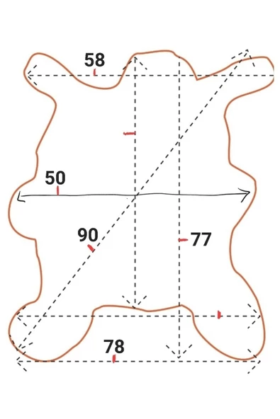Art Deco '' Hakiki Gerçek Deri Koyun Postu 57x70cm (01) '' Dana İnek Posteki Ev Dekorasyon Fikirleri - Resim 4