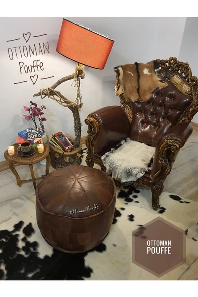 Art Deco Hakiki Deri Koyun Postu 67x70cm (04) Dana Inek Posteki Interior Design - 7