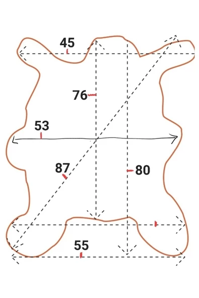 Hakiki Deri  Post Halı  57x70cm - 2