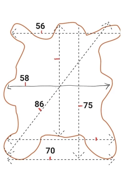 Art Deco Hakiki Deri Koyun Postu 70x75cm (045) Dana Inek Post Posteki Ev Dekorasyon - 5