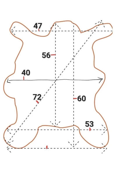 - Hakiki Oğlak Deri Post, Gerçek Dana Derisi, Koyun Postu, 48x62cm - 3