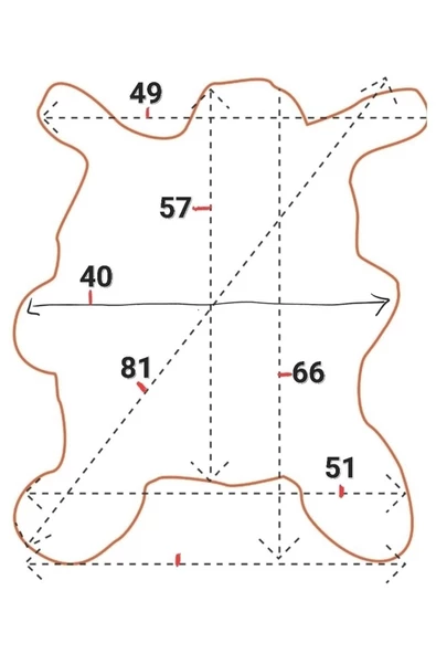 Art Deco Hakiki Oğlak Gerçek Deri Post 49x66cm (0116), Interiordesign Luxury Home Decor - 3