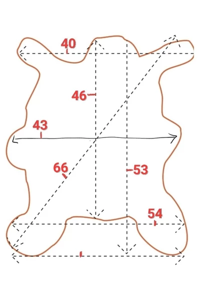Hakiki Oğlak Deri Post, Gerçek Dana Derisi, Koyun Postu, Ev Dekorasyon Fikirleri, 54x53cm - 3