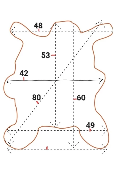 Art Deco Hakiki Oğlak Gerçek Deri Post 48x60cm (0128) Interiordesign Luxury Home Decor - 3