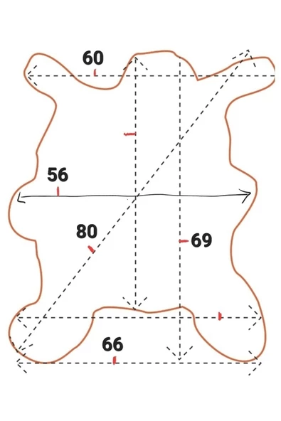 Art Deco Hakiki Gerçek Deri Koyun Postu Toskana 66x69cm (01) Luxury Home Decor - 2