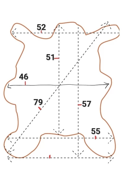 Şok Fiyat Açılışa Özel %50 Off! Hakiki Oğlak Gerçek Deri Post, Interiordesign 46x57cm (0173) - 2