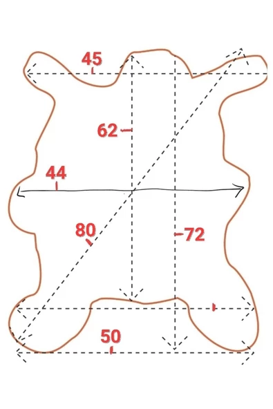 Hakiki Oğlak Deri Post, Gerçek Dana Derisi, Koyun Postu, Ev Dekorasyon Fikirleri, 56x54cm - 5