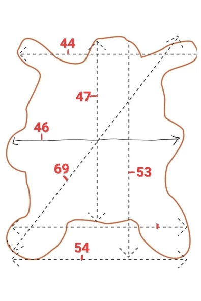 Hakiki Oğlak Deri Post, Gerçek Dana Derisi, Koyun Postu, Ev Dekorasyon Fikirleri, 56x54cm - 4