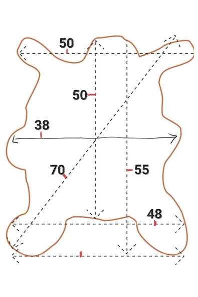 Şok Fiyat Açılışa Özel %50 Off Hakiki Oğlak Gerçek Deri Post, Interiordesign 38x55cm [0125] - 3