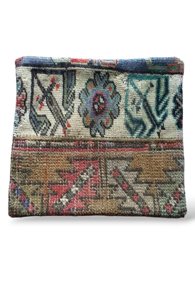 Art Deco Eskitme El Dokuması Vintage Kırlent 30x30