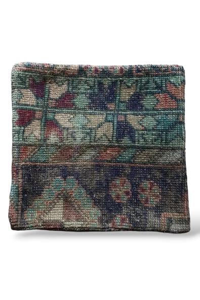 Art Deco Eskitme El Dokuması Vintage Kırlent 30x30