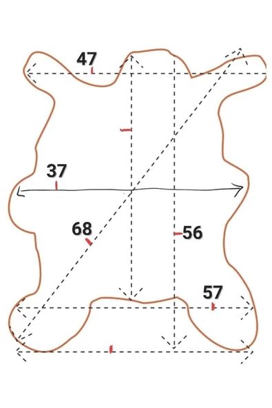 Şok Fiyat Açılışa Özel %50 Inidirim, Hakiki Oğlak Gerçek Deri Post, Interiordesign 37x56cm [0124] - 3