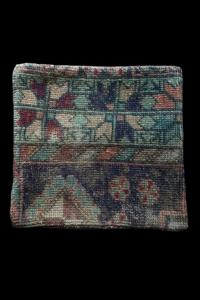 Art Deco Eskitme El Dokuması Vintage Kırlent 30x30 - 3