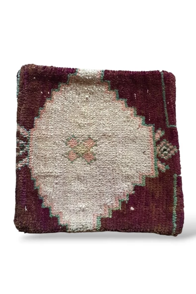 - Art Deco Bohem Halı El Dokuması Vintage Kırlent Minder 30x30cm [025]