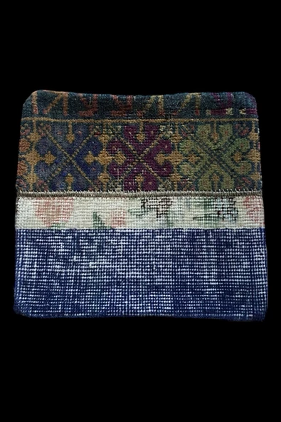 Art Deco Eskitme El Dokuması Vintage Kırlent 30x30 - Resim 2