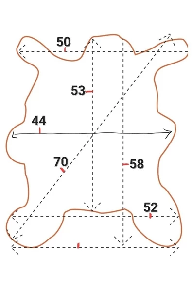 Şok Fiyat Açılışa Özel %50 Inidirim, Hakiki Oğlak Gerçek Deri Post, Interiordesign 44x58cm [0130] - 3