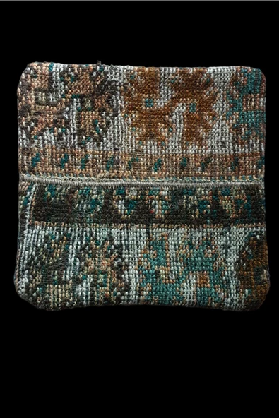 Art Deco Eskitme El Dokuması Vintage Kırlent 30x30 - Resim 3