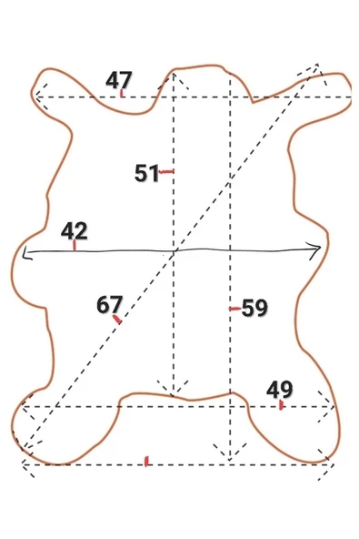 - Art Deco Hakiki Oğlak Gerçek Deri Post, Interiordesign, Ev Dekor 42x59cm [073] - Resim 3