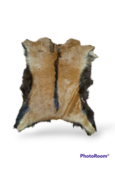 - Art Deco Hakiki Oğlak Gerçek Deri Post, Interiordesign, Ev Dekor 42x59cm [073] - Resim 8