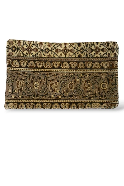 -Açılış Özel Fiyat Art Deco Bohem Halı El Dokuması Vintage Kırlent Minder 30x50cm [54]