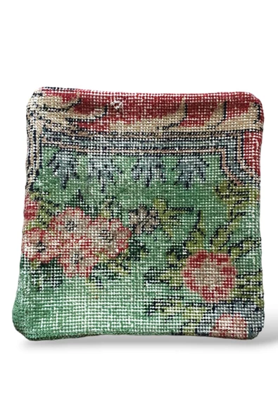 - Art Deco Bohem Halı El Dokuması Vintage Kırlent Minder 30x30cm [011] ürün görseli