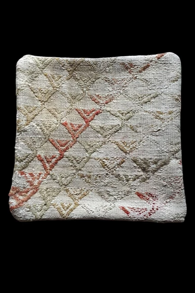 Art Deco Eskitme El Dokuması Vintage Kırlent 30x30 - Resim 2