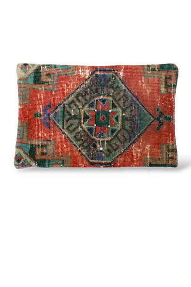 Art Deco Bohem Halı El Dokuması Vintage Kırlent Minder 30x50cm [82] ürün görseli
