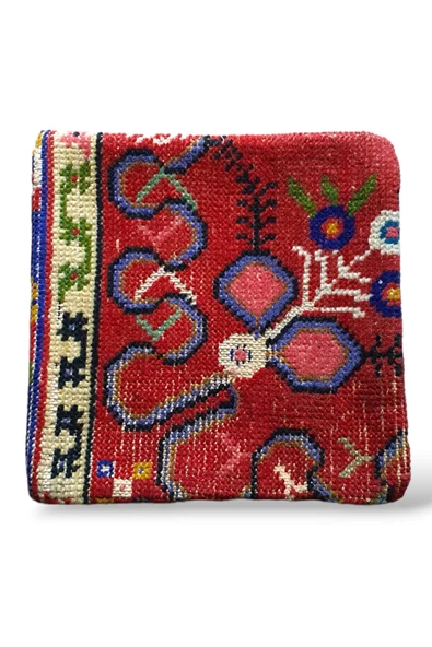 - Art Deco Bohem Halı El Dokuması Vintage Kırlent Minder 30x30cm [029] ürün görseli 1