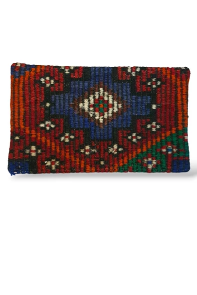 Art Deco Bohem Halı El Dokuması Vintage Kırlent Minder 30x50cm