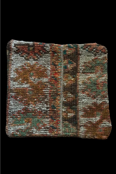 Art Deco Eskitme El Dokuması Vintage Kırlent 30x30 - 3