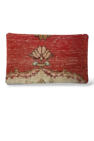 -Açılış Özel Fiyat Art Deco Bohem Halı El Dokuması Vintage Kırlent Minder 30x50cm [51]