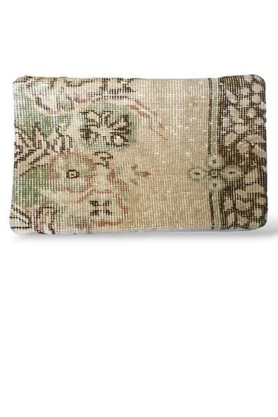 -Açılış Özel Fiyat Art Deco Bohem Halı El Dokuması Vintage Kırlent Minder 30x50cm [51]