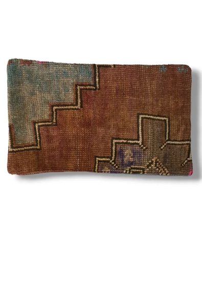 -açılış Özel Fiyat Art Deco Bohem Halı El Dokuması Vintage Kırlent Minder 30x50cm [71]