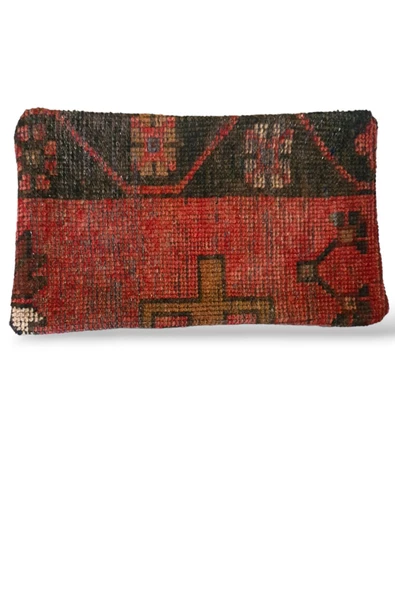 -açılış Özel Fiyat Art Deco Bohem Halı El Dokuması Vintage Kırlent Minder 30x50cm [69]