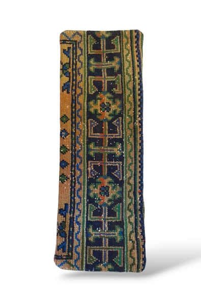 -Açılış Özel Fiyat Art Deco Bohem Halı El Dokuması Vintage Kırlent Minder 30x90cm [02] - 2