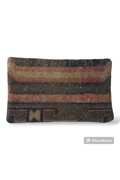 -Açılış Özel Fiyat Art Deco Bohem Halı El Dokuması Vintage Kırlent Minder 30x50cm [1]