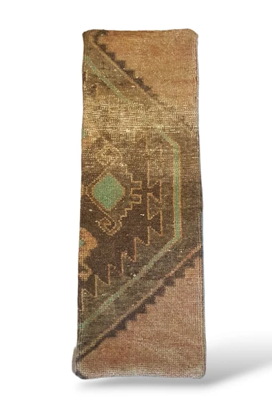 Art Deco Bohem Halı El Dokuması Vintage Kırlent Minder 30x90cm [39] - Resim 2