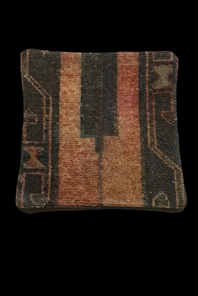 - Art Deco Bohem Halı El Dokuması Vintage Kırlent Minder 40x40cm (0173) ürün görseli