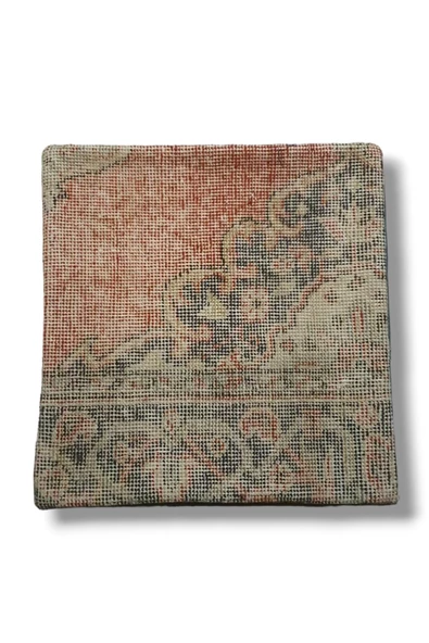 Art Deco Eskitme El Dokuması Vintage Halı Kilim Kırlent Minder Kılıfı 40x40cm